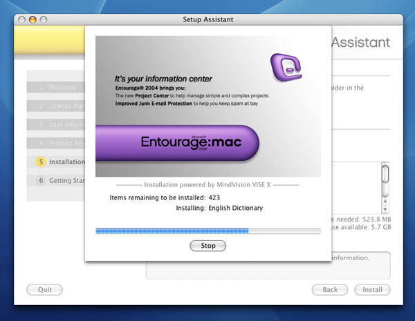 Office2004 for MAC 界面(2)