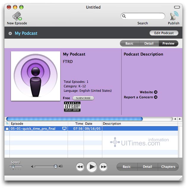 苹果平台的播客软件podcast