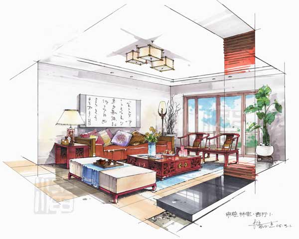 潘俊杰手绘室内效果图(1)