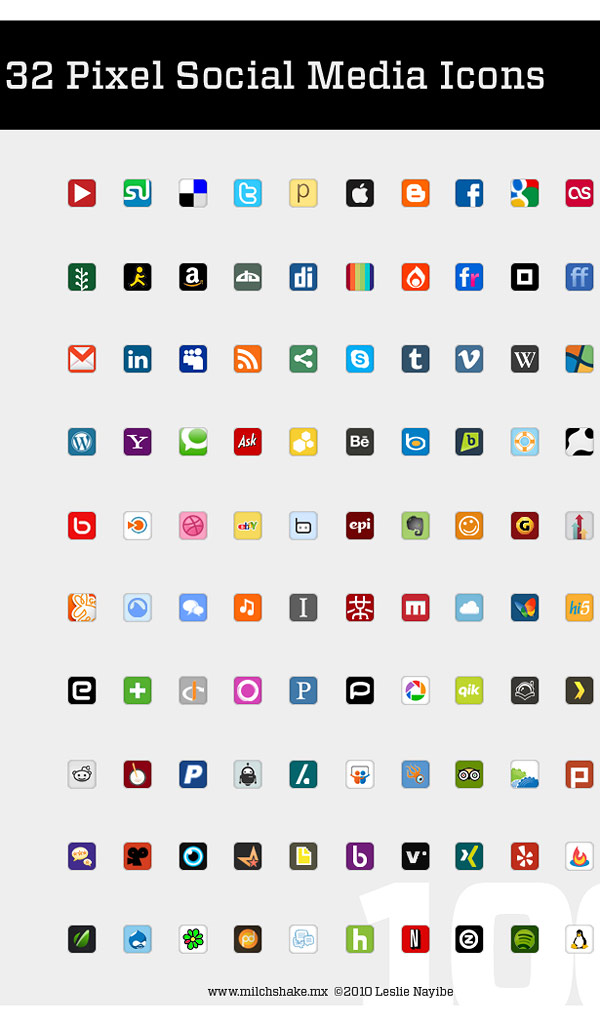 Social Media 图标设计