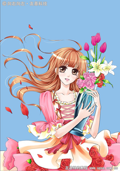 友基数位板绘画软件综合应用教程《春风》 - 视