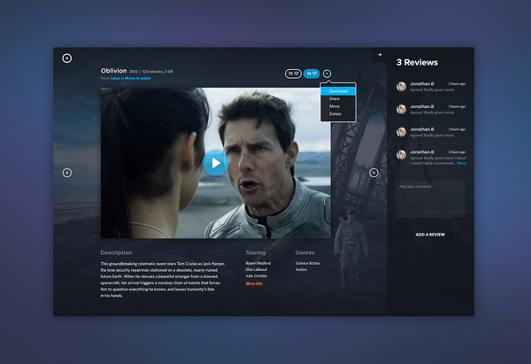 电影播放界面设计 - 视觉同盟(VisionUnion.com)