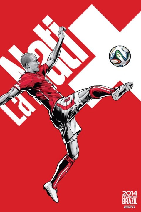 美国ESPN版2014巴西世界杯球星海报--你认得