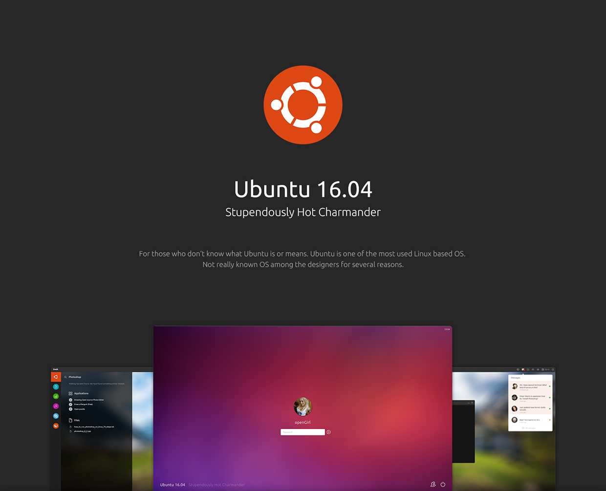 Ubuntu 16.04 概念UI设计