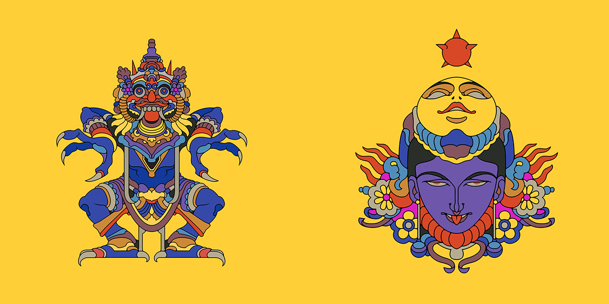 墨西哥插画师raul urias印度传统图形设计