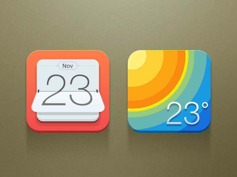 2016年天气日历图标|天气日历图标设计